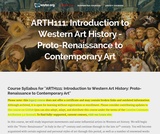 Introduction to Western Art History: Proto-Renaissance to Contemporary Art Introduction to Western Art History: Proto-Renaissance to Contemporary Art