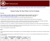 Domain Testing: The Most Widely Used Test Technique