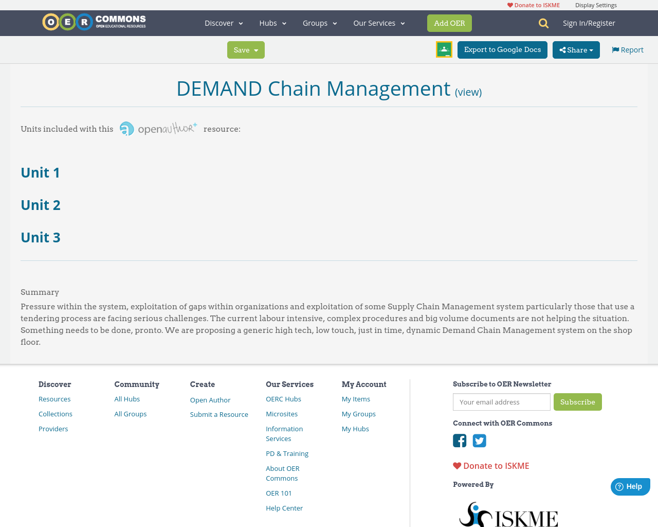 DEMAND Chain Management | OER Commons