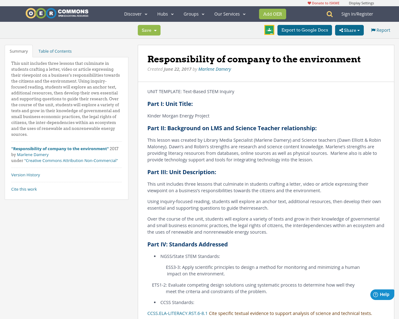 Responsibility of company to the environment | OER Commons