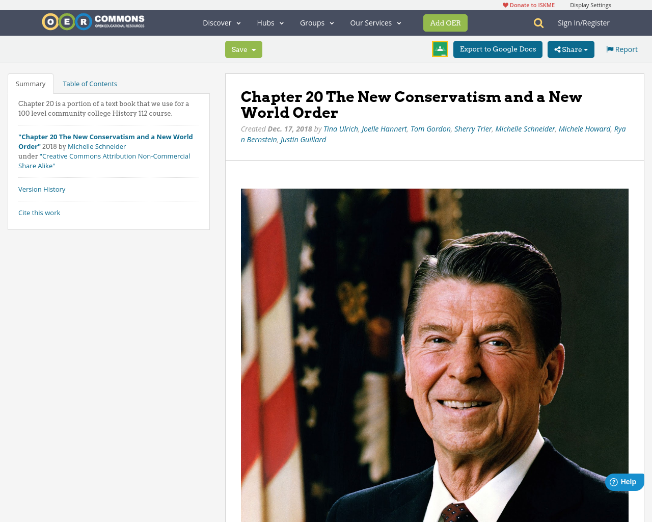 Chapter 20 The New Conservatism and a New World Order | OER Commons