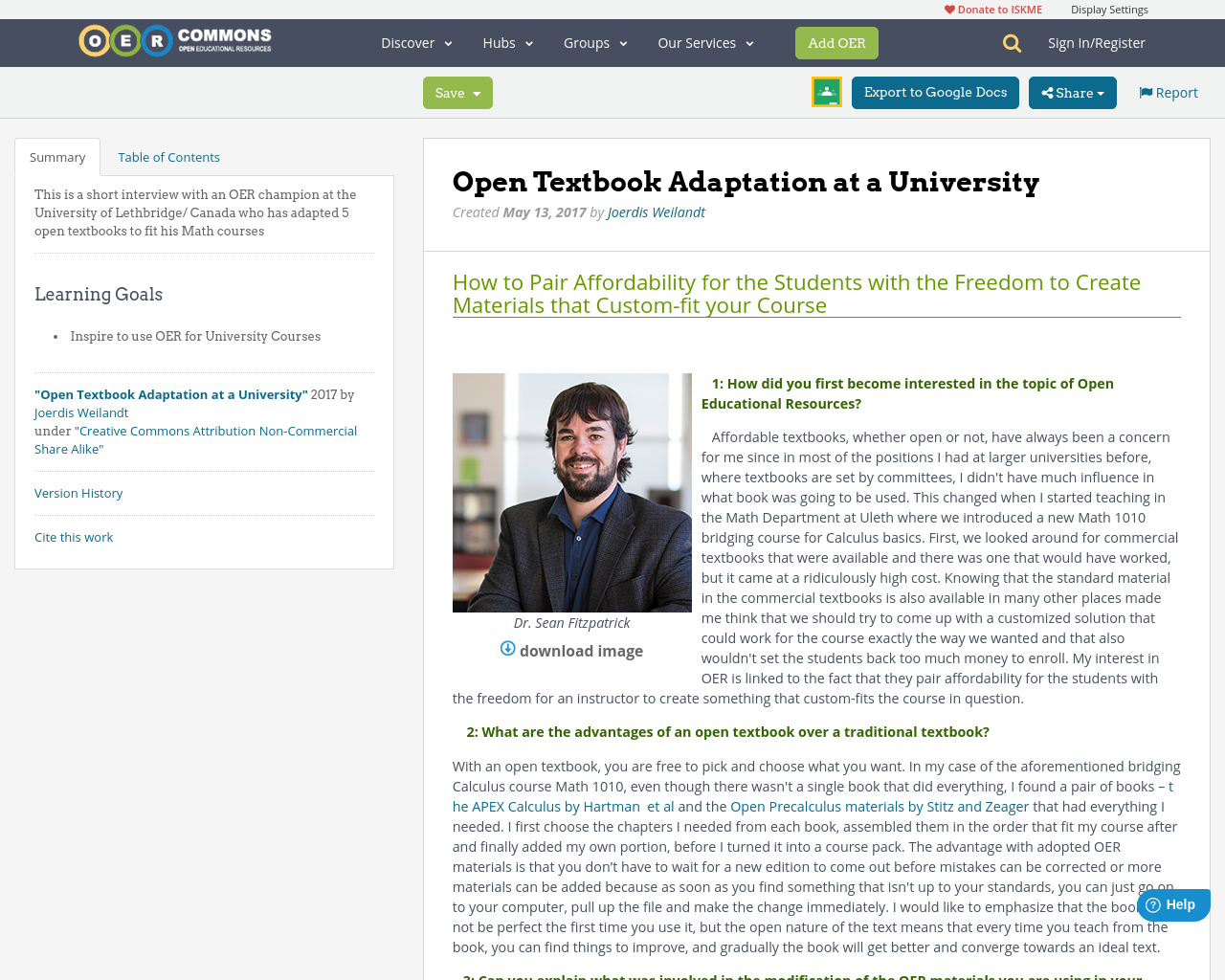 Open Textbook Adaptation at a University | OER Commons