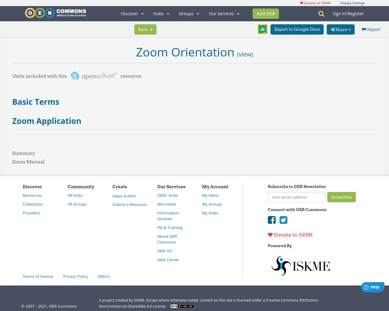 Zoom Orientation Oer Commons Zoom Orientation Oer Commons