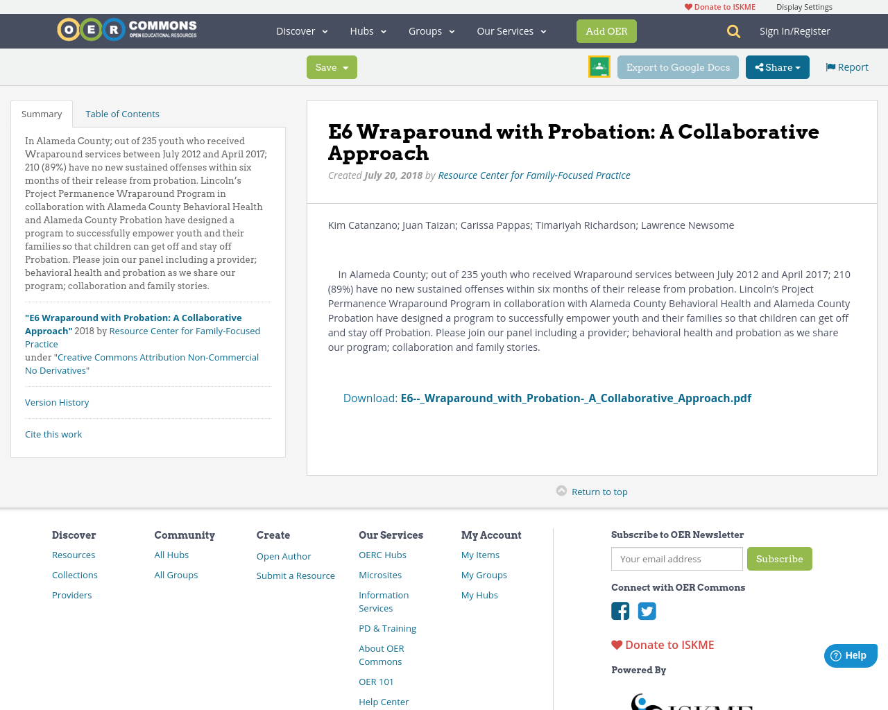 E6 Wraparound with Probation A Collaborative Approach OER Commons