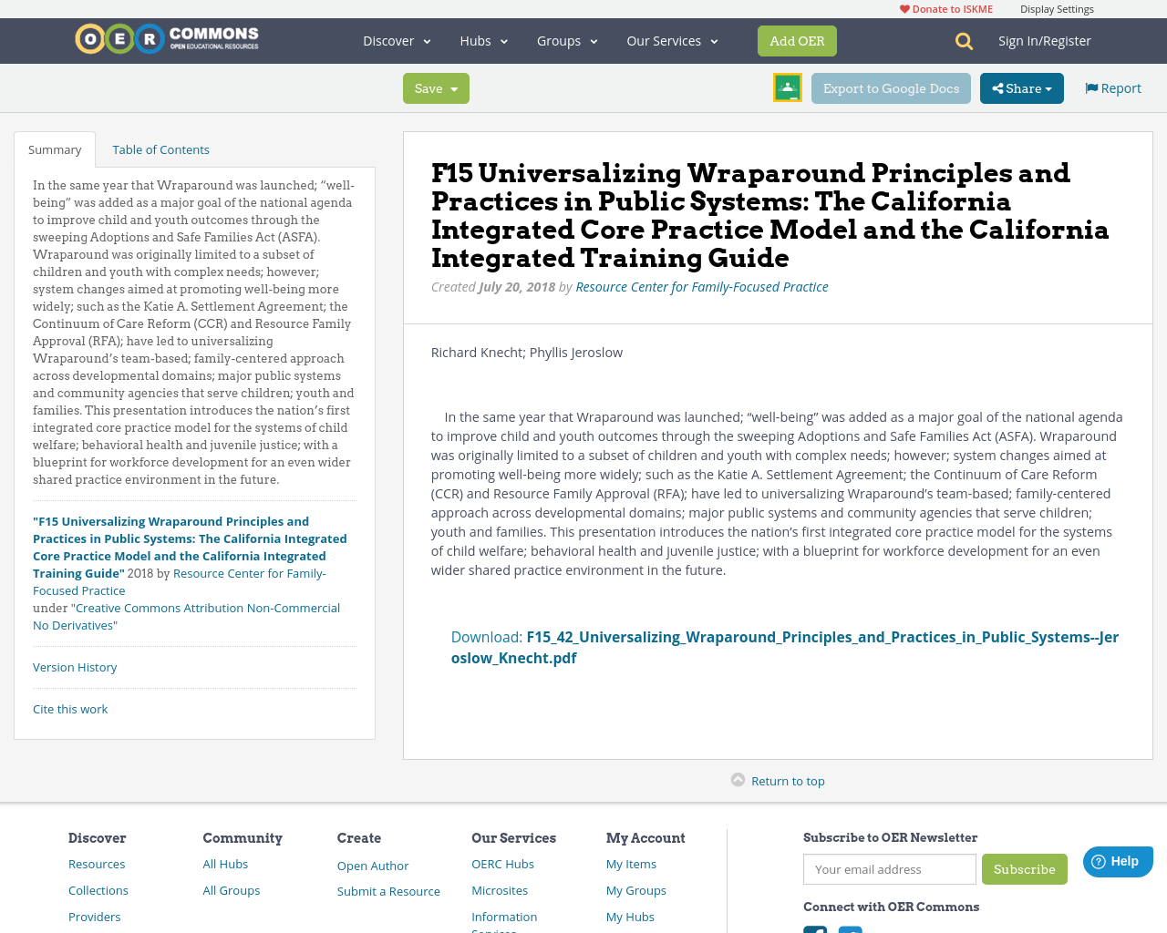 F15 Universalizing Wraparound Principles and Practices in Public