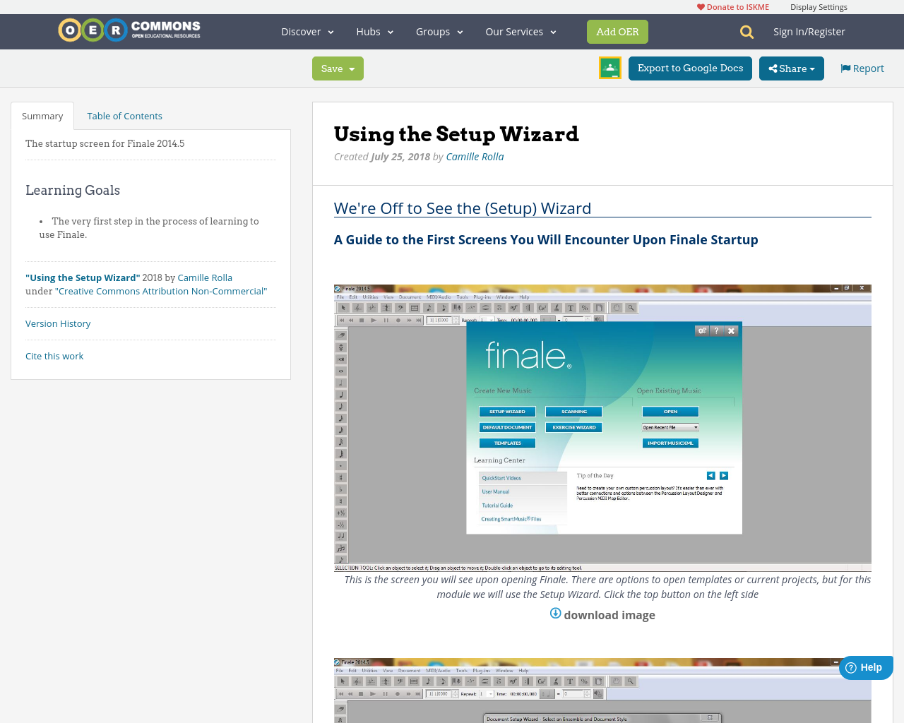 Using the Setup Wizard | OER Commons