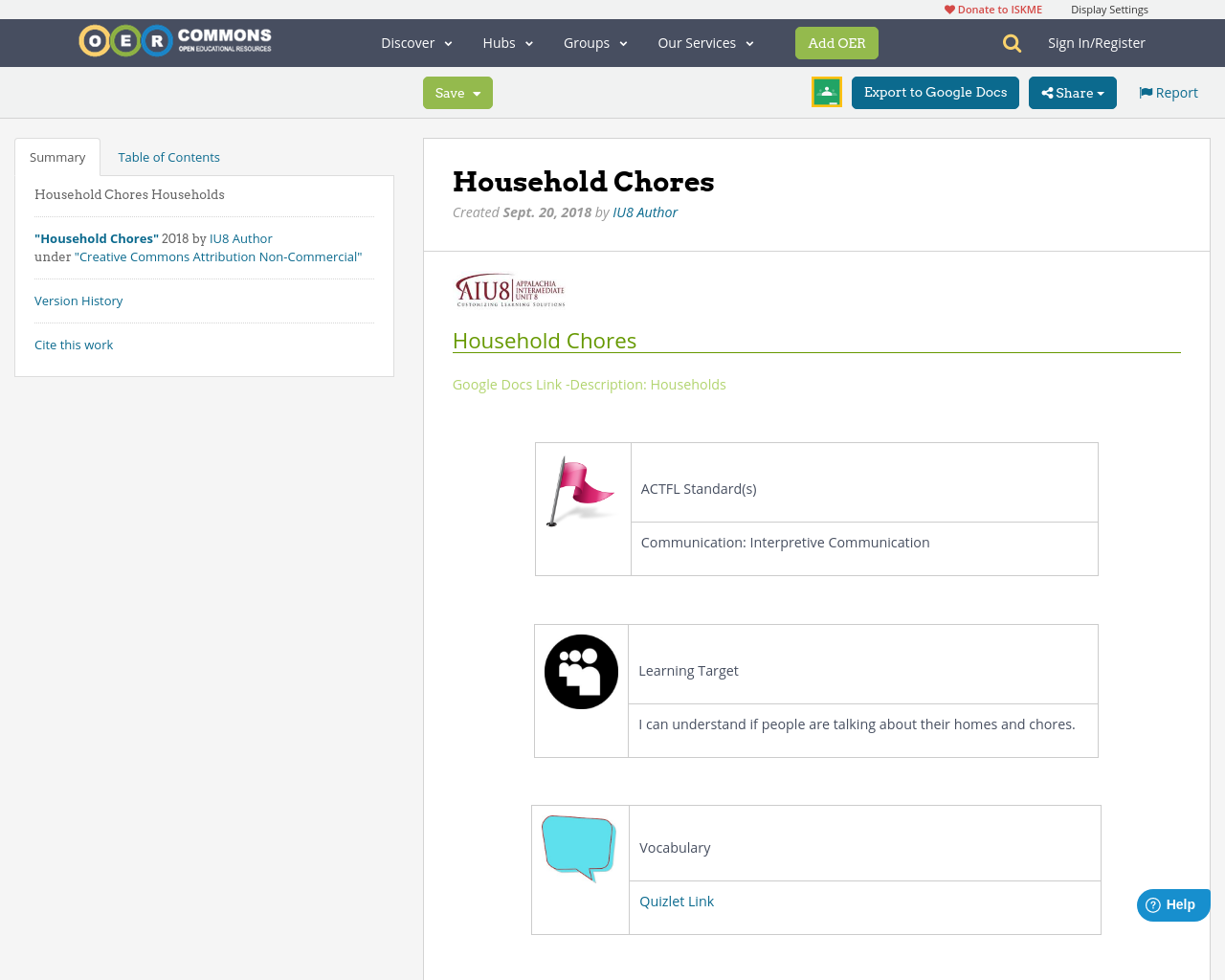 Household Chores | OER Commons