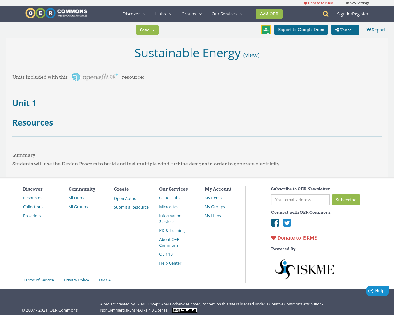 Sustainable Energy OER Commons