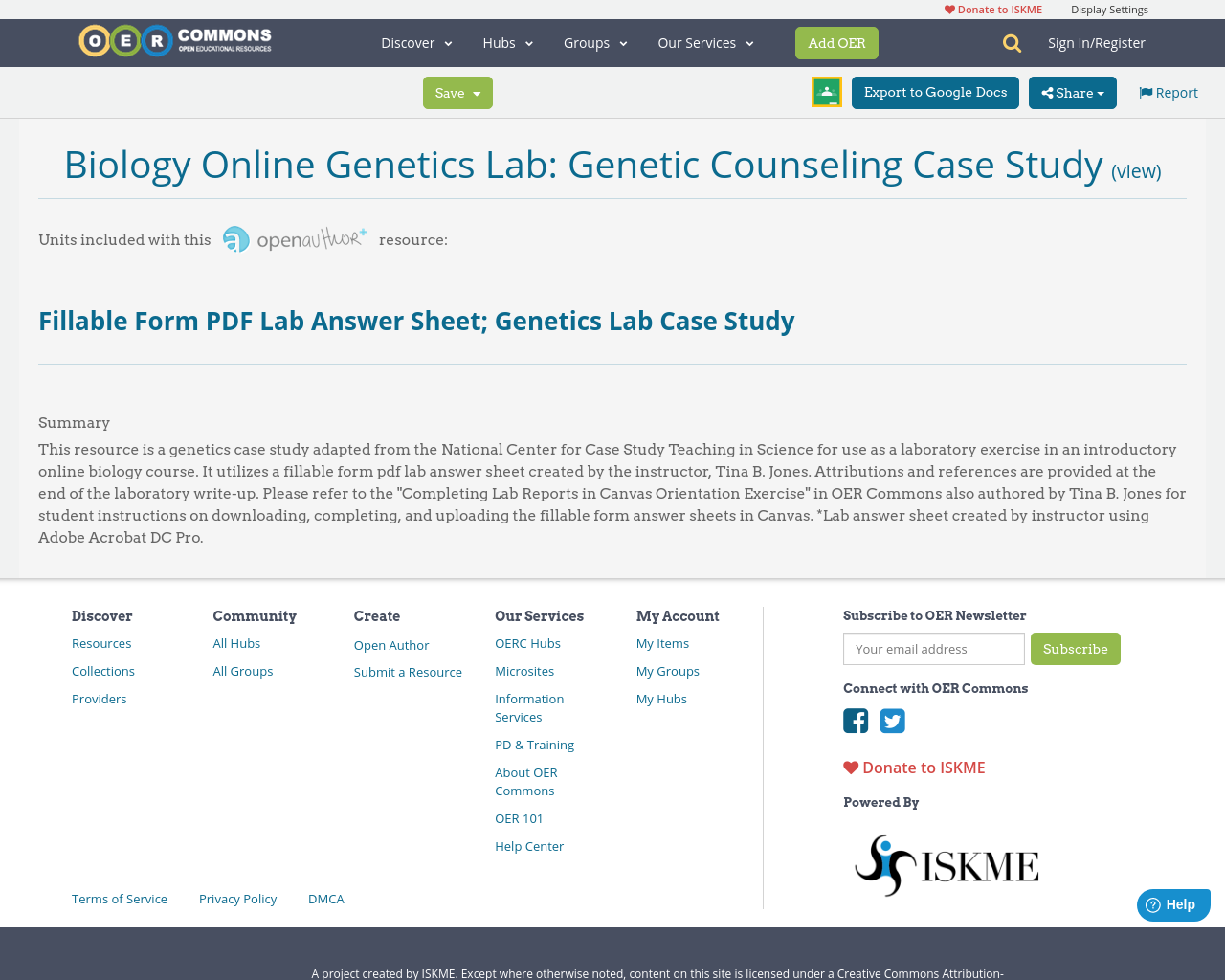 Biology Online Lab Counseling Case Study OER Commons