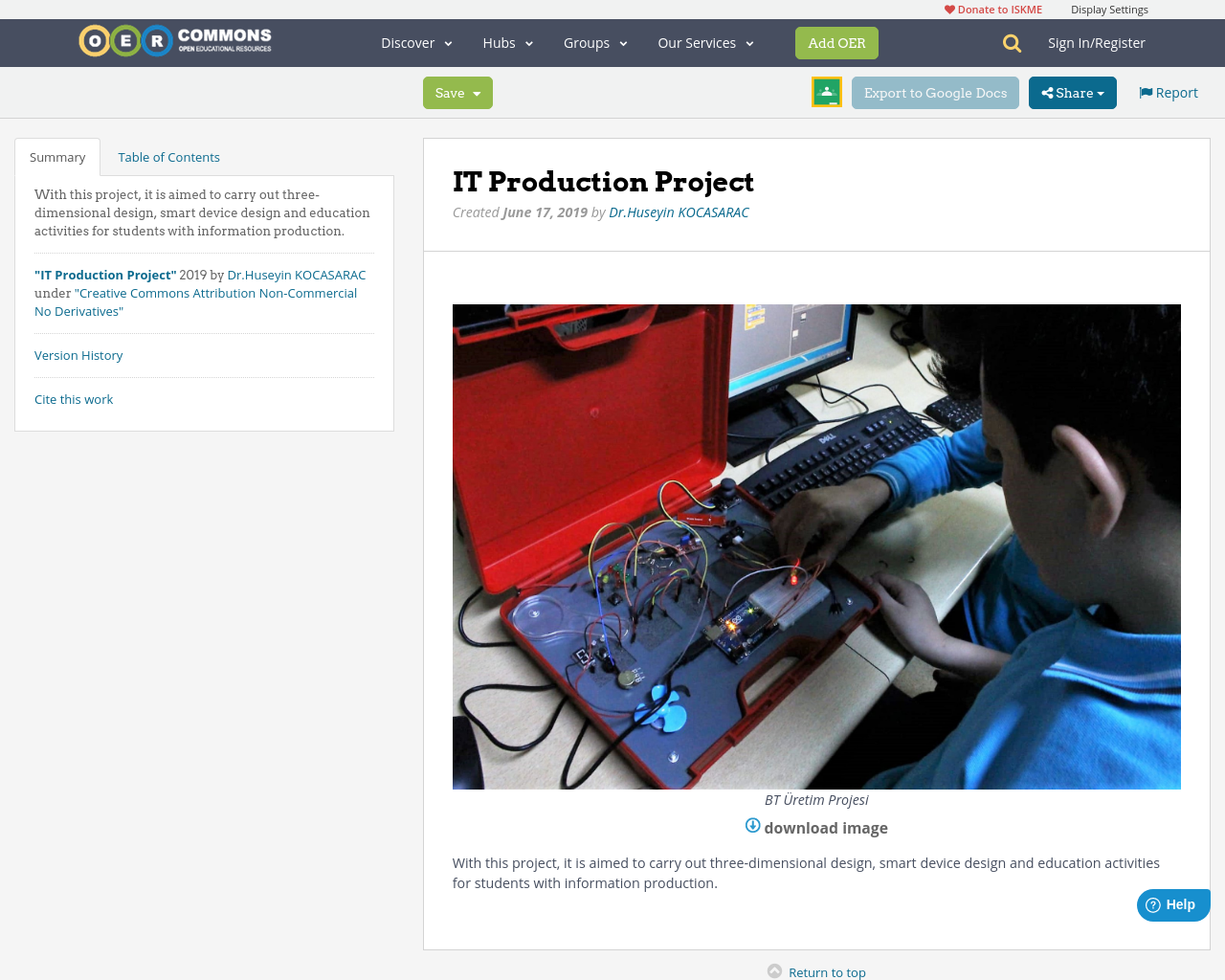 IT Production Project OER Commons
