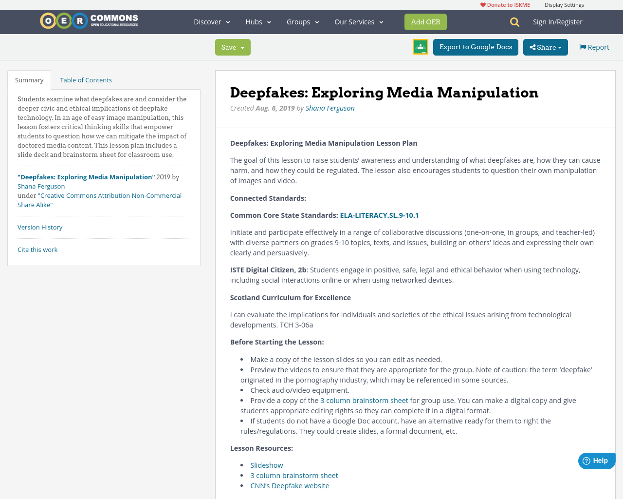 Deepfakes: Exploring Media Manipulation | OER Commons