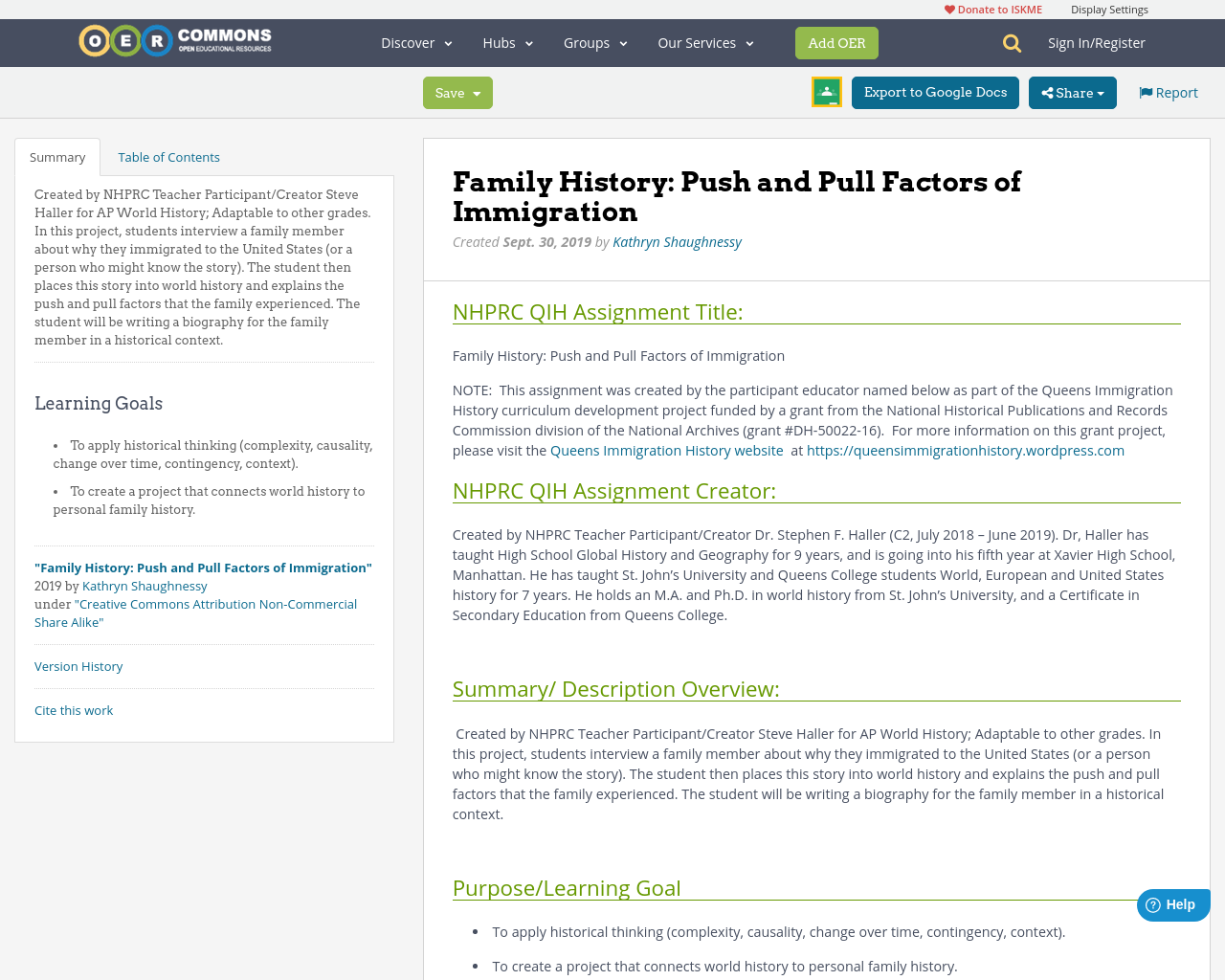 Family History Push And Pull Factors Of Immigration OER Commons Family History Push And Pull Factors Of Immigration OER Commons