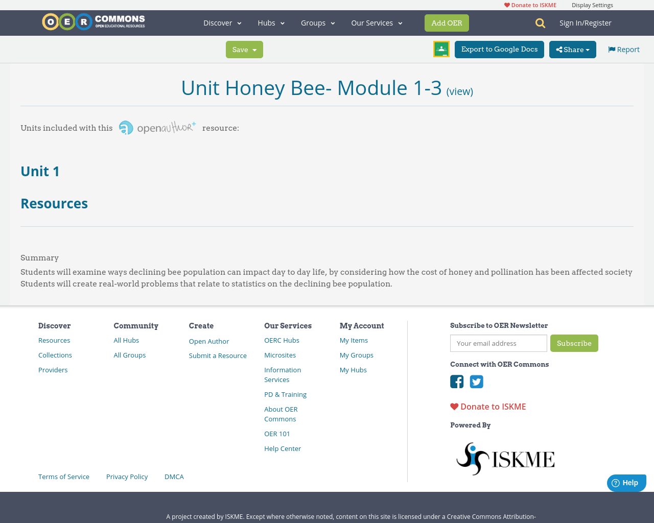 Ruby The Bee Module 1 Unit Honey Bee- Module 1-3 | OER Commons