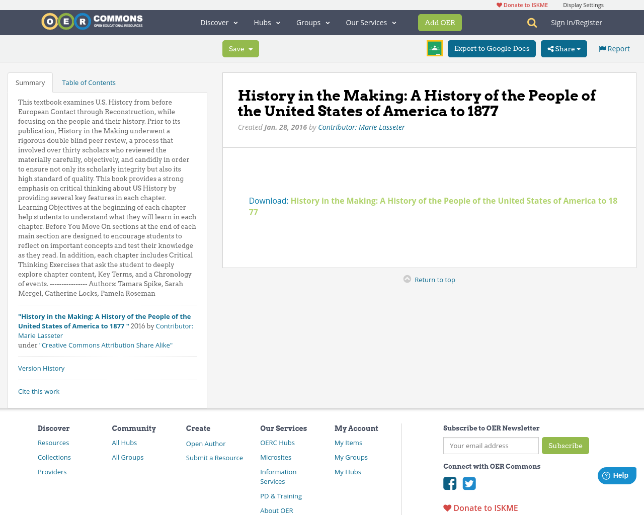 History in the Making A History of the People of the United States of