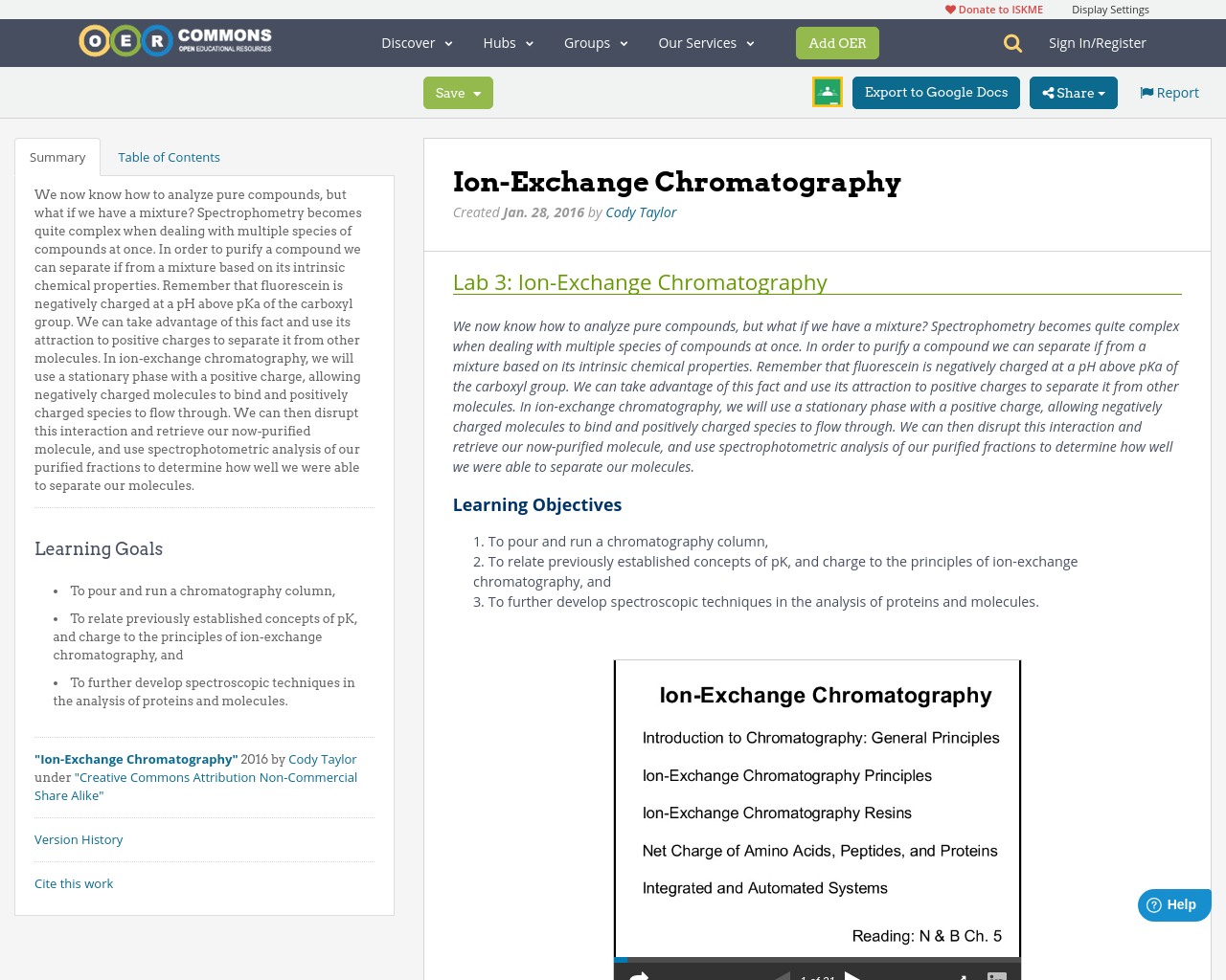 IonExchange Chromatography OER Commons