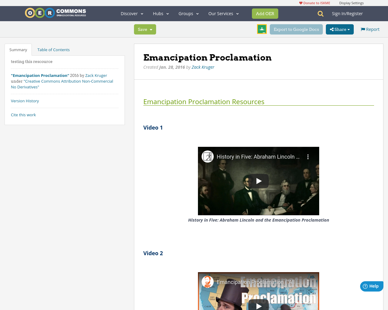 Emancipation Proclamation OER Commons