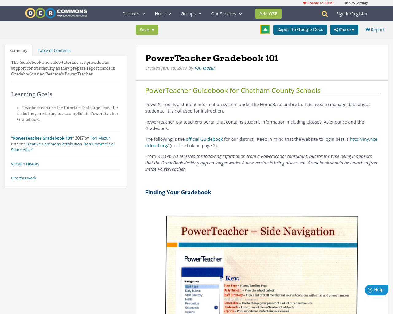 PowerTeacher Gradebook 101 OER Commons